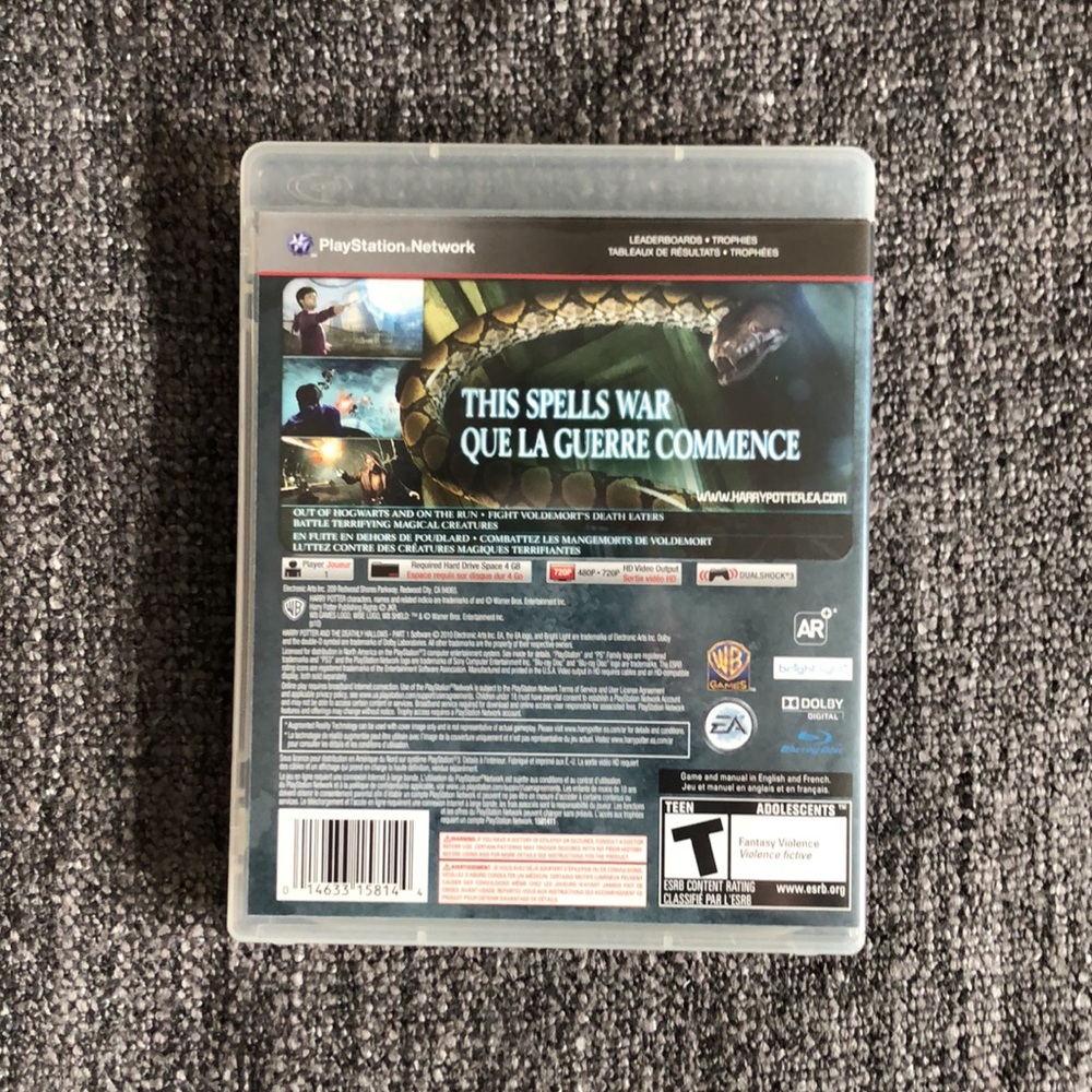 Harry Potter And The Deathly Hallows: Part 1 Sony Playstation 3 Game PS3 - Picture 2 of 3